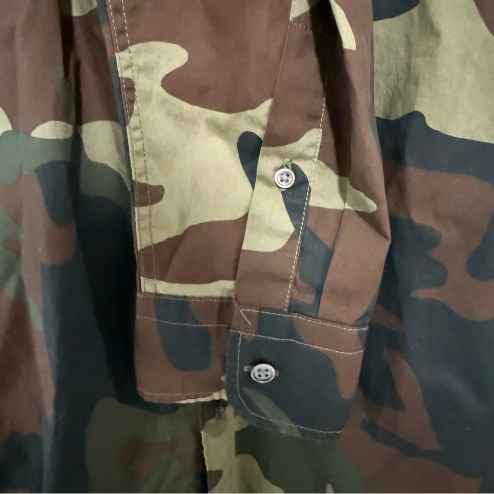 Levi’s Supima Camo Shirt Green Utility Gorpcore Streetwear Men’s M Outdoor